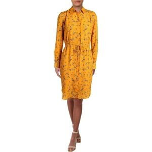 Lauren by Ralph Lauren Shirt Dress, floral print, cinched waist, size 14 NWT